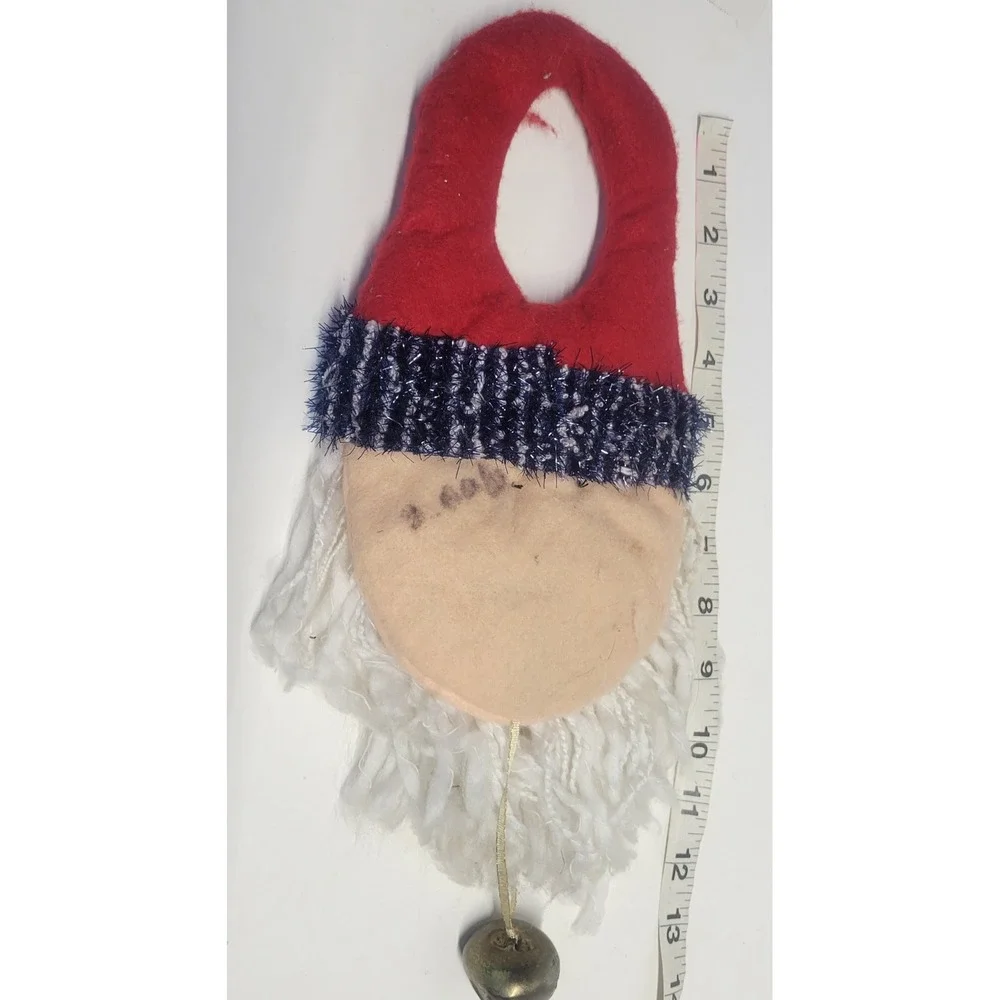 Adorable Plush Santa Claus Door Hanger Christmas‎ Holiday Decoration with Bell